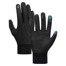 Gants de travail d'hiver noirs doublés polaire (lot de 2)