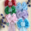 Gingham Hair Bows Ribbon Clips 7-inch 9 pcs 7