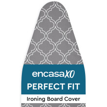 Encasa XO Ironing Board Covers and pad 125x46 cm- Thick 3mm Felt Padding, Drawstring Tightening & Lock, Heat Reflective, Scorch & Stain Resistant, for
