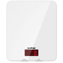 ACCUWEIGHT 201 Digital Kitchen Scales Food Scale with Tempered Glass Platform Electronic Cooking Scales with Backlit LCD Display Multifunctional Scale