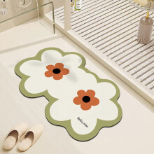 Wzzjkit Badematte – Rutschfeste Gummirückseite, schnelltrocknend und saugfähig, dünnes Design, passt unter die Tür, geeignet für Bad und Dusche