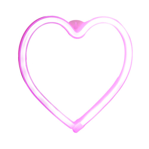 Pink LED Neon Heart Light, Valentine's Day Decor, USB 1