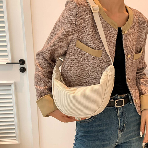Τσάντα χιαστί Hobo Sling Crescent για γυναίκες, άνδρες, μοντέρνα, μικρή τσάντα ώμου, με 1