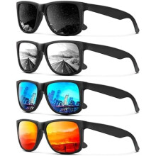 Γυαλιά ηλίου Polarized για άνδρες, γυναίκες, κλασικό ματ μαύρο σκελετό, προστασία UV, 3