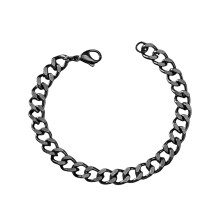 Bracelet pour homme à grosse chaîne cubaine en acier inoxydable poli et ajouré, style hip-hop, bijou de poignet pour soirées et clubs.