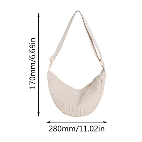 Τσάντα χιαστί Hobo Sling Crescent για γυναίκες, άνδρες, μοντέρνα, μικρή τσάντα ώμου, με 2
