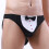 Heren stringbikini met strik en voorgevormde pouch, G-stringkostuum 5