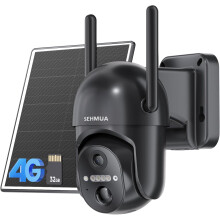 4G LTE Solar-Überwachungskamera, kein WLAN erforderlich, 360-Live-Ansicht, 2K-Farbnachtsicht, PIR-Sensor, Gegensprechfunktion, integrierte