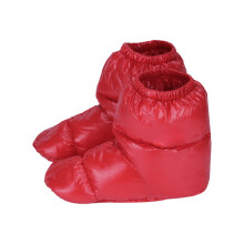 1 paire de chaussons d'hiver en duvet, bottines, bottes de neige pour le bureau, le ski et l'intérieur, rouges