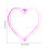 Pink LED Neon Heart Light, Valentine's Day Decor, USB 3