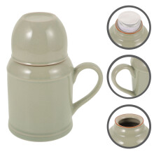 Théière de restaurant FRCOLOR avec tasse de voyage 16 x 12 x 9 cm blanche