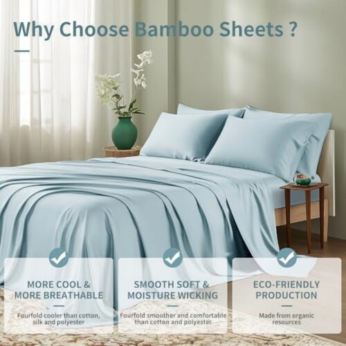 Queen Bamboo Rayon & Microfiber Sheet Set 4-Pc 2
