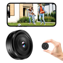 1080P HD WLAN-Überwachungskamera für den Innenbereich, 140-Weitwinkel, Nachtsicht, Bewegungsalarme, Zwei-Wege-Audio, Cloud-/SD-Speicherung,