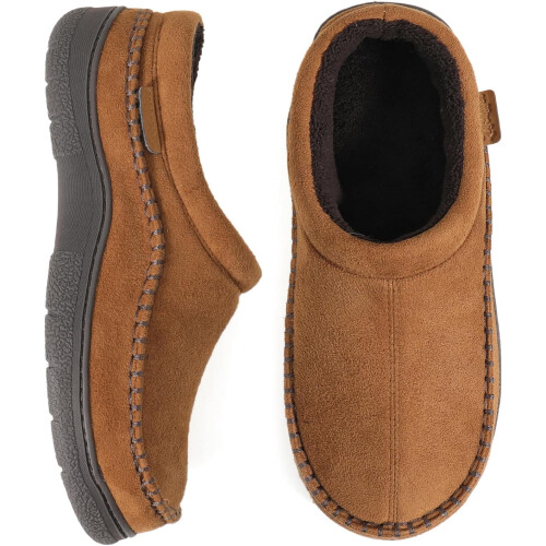 Pantofole da uomo modello mocassino, comode e calde per interni ed esterni, pantofole larghe e soffici. 2