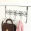 Over-Door Coat Rack with 5 Hooks Black 1 Pc 3
