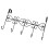 Over-Door Coat Rack with 5 Hooks Black 1 Pc 4