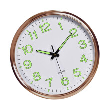 Leuchtende Wanduhr mit geräuschlosem Nachtlicht und Leuchtfunktion, präzisem Sekundenzeiger, weiß