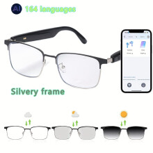 Inteligentne okulary z tłumaczeniem AI – stal nierdzewna, 164