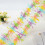 Påskeglitterkrans fargerik glitter 2,1 m 4