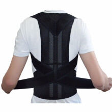 FlexiFit Pro Verstelbare Rugsteungordel met 5 Stalen Platen, Zwart, Medium