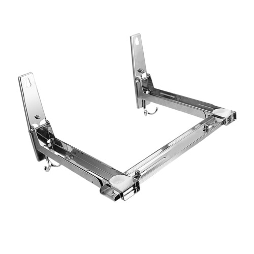 unbranded Microwave Oven Stand over The Range Small Folding Shelf Rack Silver 2