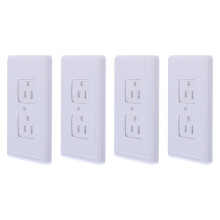 unbranded 4 Pcs Wall Plug Protector Socket Protective Covers Protection Cap Child