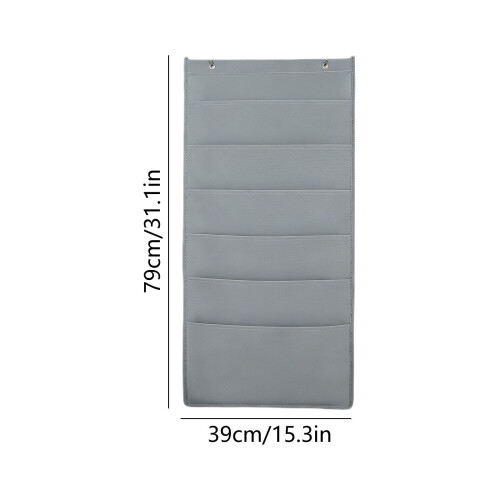 Wall Mounted File Organizer with Multiple Pockets - Non-Woven Fabric Document Holder for Office Home Use - Space Saving Design for Easy Access 2