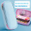 Solid Color Large Capacity Pencil Case – Multifunctional, Multi-Compartment, Cute & Practical for School, Office, Gifts; Compatible with Standard 2