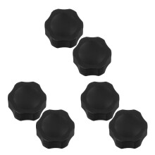 FRCOLOR 6-delige set inzetstukken voor parasolvoeten, compatibel met parasolvoeten voor buiten, zwart, 3,5 cm