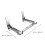unbranded Microwave Oven Stand over The Range Small Folding Shelf Rack Silver 2