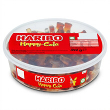 Haribo Cola Bottles 492g Tub Gummy Sweets Chewy Jelly Candy
