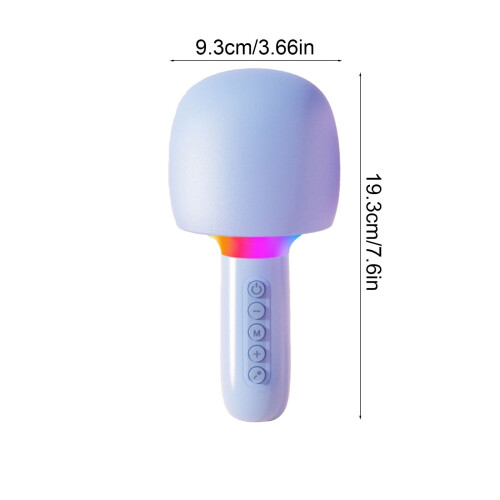 Blue Wireless Singing Microphone With Built-In Speaker Bluetooth Compatibility And Long Battery For Karaoke Fun 2
