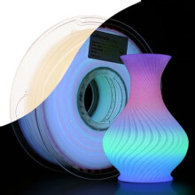 Rainbow PLA Filament, Sötétben Világító Többszínű (Kék/Zöld/Lila), 10 perces Színeltolás, 0,02 mm Pontosság, 1 kg-os Tekercs –