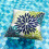 Fodere per cuscini floreali blu e gialle, set da 2 pezzi, 45x45 cm (18x18 pollici). 2