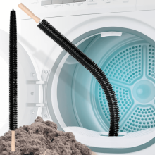 Rengöringssats för torktumlarens ventilationsöppning, 2-pack luddborstar för torktumlarens ventilationshål, lång flexibel
