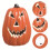 Lanterne LED citrouille gonflable orange d'Halloween 16,5 cm 4