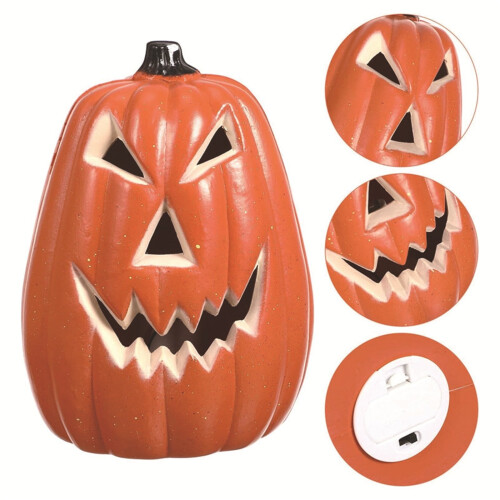 Pyaiiner Halloween Blow Mold Κολοκύθα Light Orange Πλαστικό Jack O'Lantern Διακόσμηση για Εσωτερικές και 2