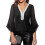 Camicetta da donna in chiffon con scollo a V e volant, maniche a 3/4. 6