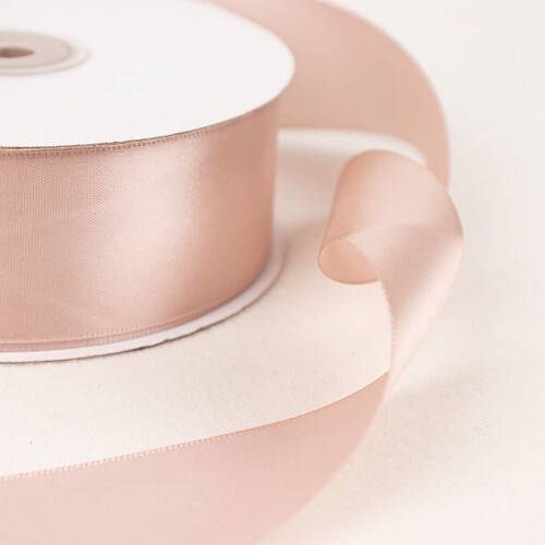 BalsaCircle 1,5" x 50 γιάρδες Nude γυαλιστερή σατέν κορδέλα μονής όψης ΜΠΟΜΠΟΝΙΕΡΕΣ ΓΑΜΟΥ