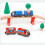 Electric Train Toy for Toddlers Light Blue Battery-Powered 7