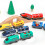 Electric Train Toy for Toddlers Light Blue Battery-Powered 5