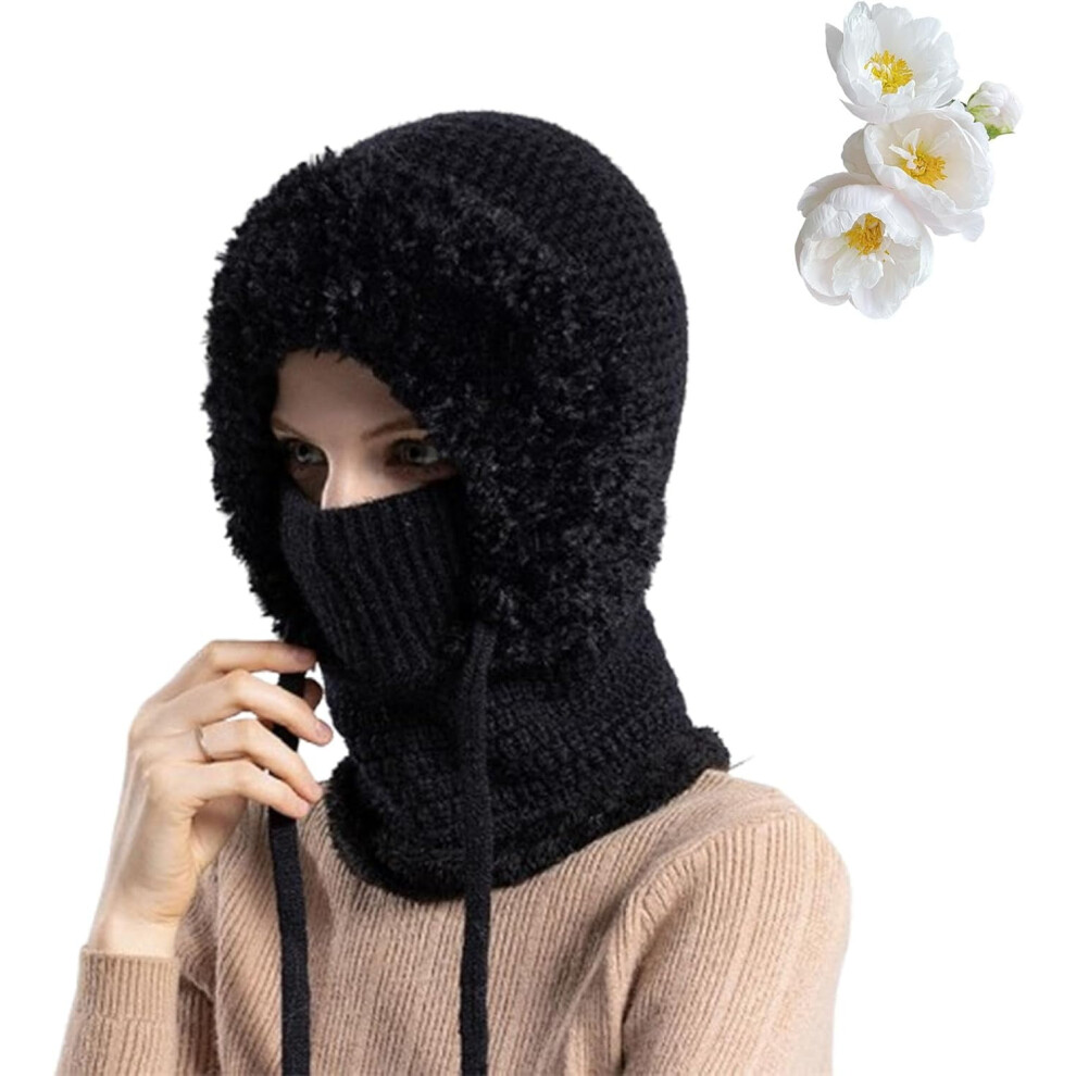 3 In 1 Beanie Hat With Scarf And Mask, 3 In 1 Beanie Hat For Women, Knitted Ski Scarf And Mask Set, Balaclava Hats 9193271613268
