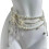 Cinturón largo de perlas grandes de metal multicapa para mujer, bikini O7C1 1