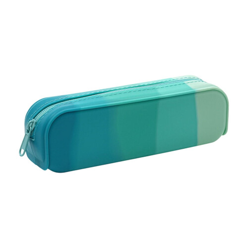 Macaron Gradient Silicone Pencil Pouch Large Capacity 1