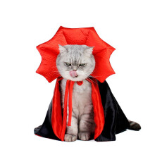 Halloween-vampyrbaronkappe til kjæledyr, festivalkostymekåpe, Halloween-kostyme til kjæledyr for mellomstore og store katter og hunder
