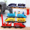 Electric Train Toy for Toddlers Light Blue Battery-Powered 6