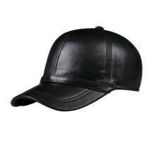 Neu eingetroffen: Herren-Baseballkappe aus echtem Lammfell, lässig, 100 % echtes Leder, verstellbar, wunderschöne Verarbeitung.