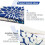 Conjunto de 2 capas de almofada decorativas em linho azul, 45x45cm (18x18 polegadas). 6