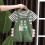 Completo due pezzi in cotone per bambini piccoli, composto da top a righe verdi e 4