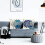 Conjunto de 2 capas de almofada decorativas em linho azul, 45x45cm (18x18 polegadas). 7